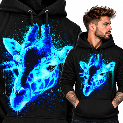 BLUZA Z KAPTUREM  ZWIERZĘTA  ŻYRAFA 2